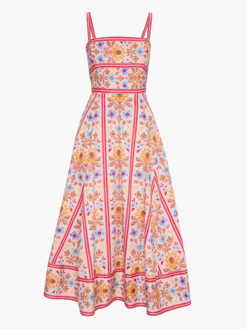 Hill House Margot Dress in Pink Floral Block Stripe Size L - Picture 3 of 7